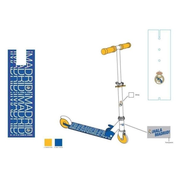 Patinete Aluminio Real Madrid