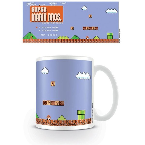 Super Mario Bros. Taza Retro Title