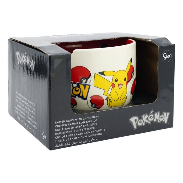 BOL PARA RAMEN CON PALILLOS FACE POKÉMON