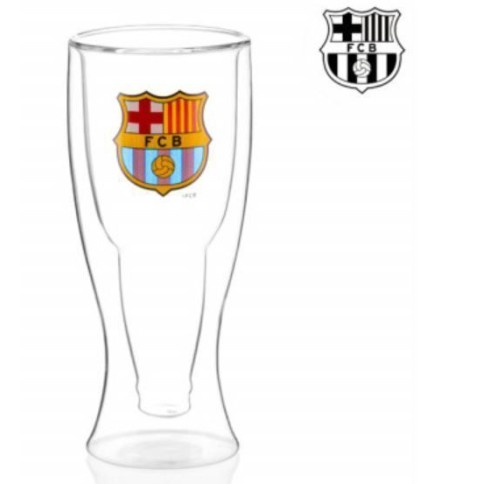 FC BARCELONA PINTA CRISTAL 620 ML DOBLE PARED CON CAJA