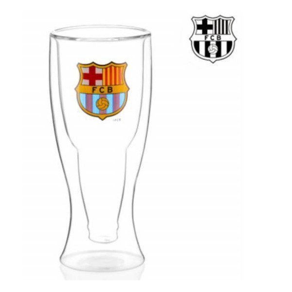 FC BARCELONA PINTA CRISTAL 620 ML DOBLE PARED CON CAJA