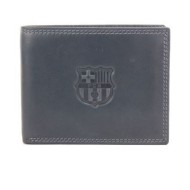 FC BARCELONA BILLETERA PIEL VACUNO AZUL