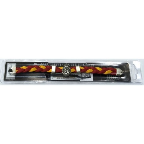 REAL MADRID PULSERA CUERO BANDERA ESPAÑA