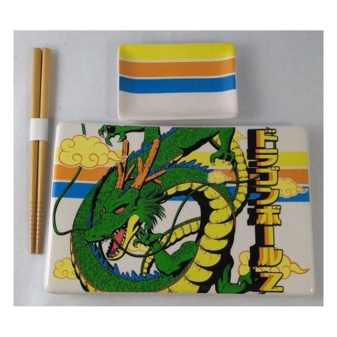 Dragon Ball Z Platos y palillos de sushi de cerámica Shenron