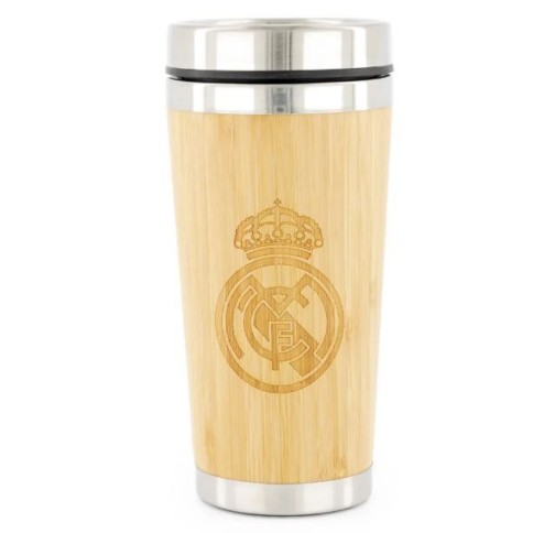 REAL MADRID VASO CON TAPA 500 ML THERMO BAMBU