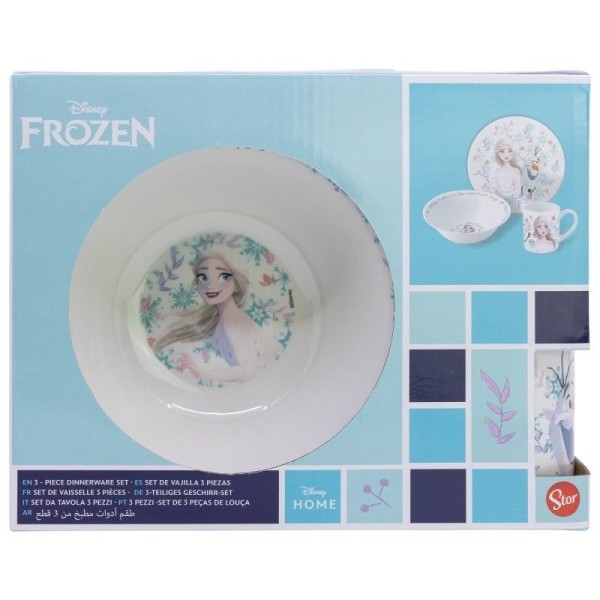 SET MERIENDA CERÁMICA 3PCS FROZEN