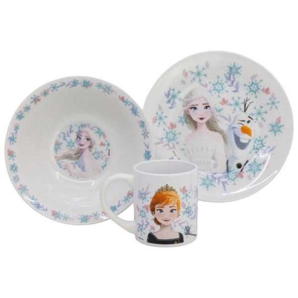 SET MERIENDA CERÁMICA 3PCS FROZEN